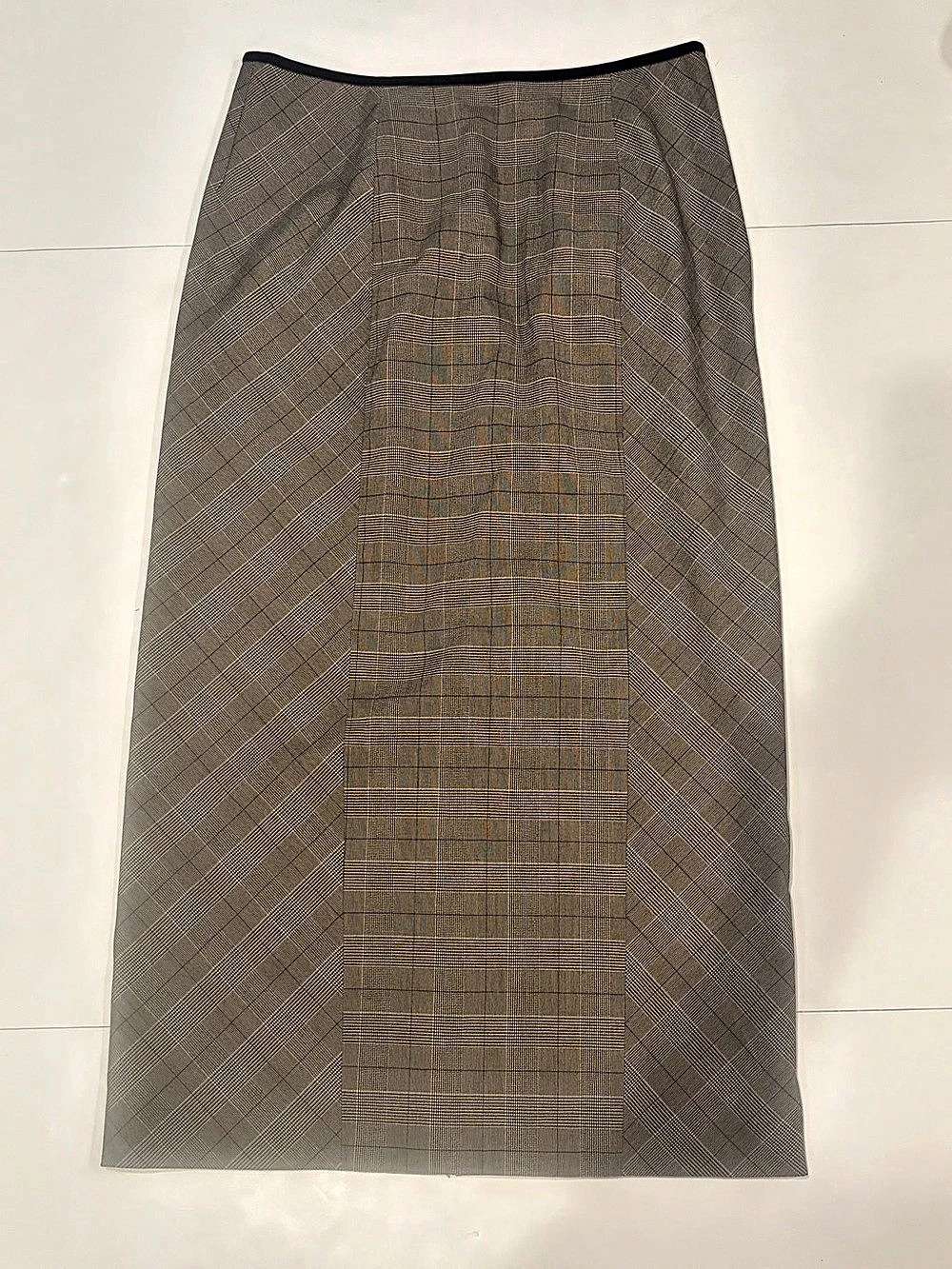 Vintage Jones New York Plaid Multi-Panel Maxi Skirt - Size 8
